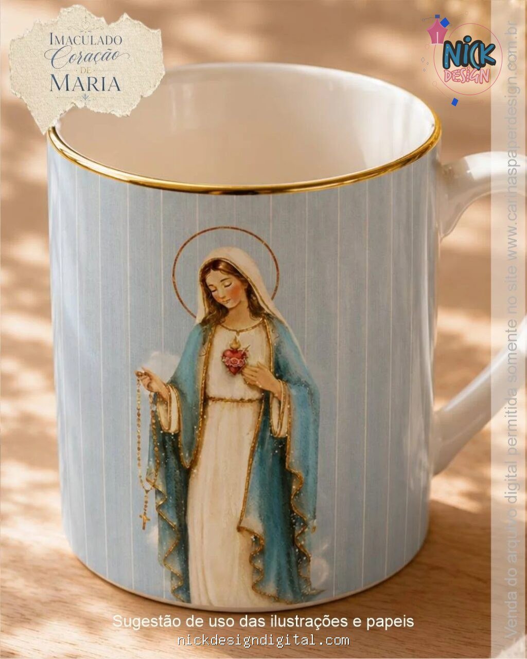 Ilustrações Imaculado Coração de Maria 2 - Imagem 10