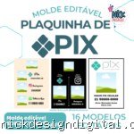 Molde Plaquinha PIX CANVA