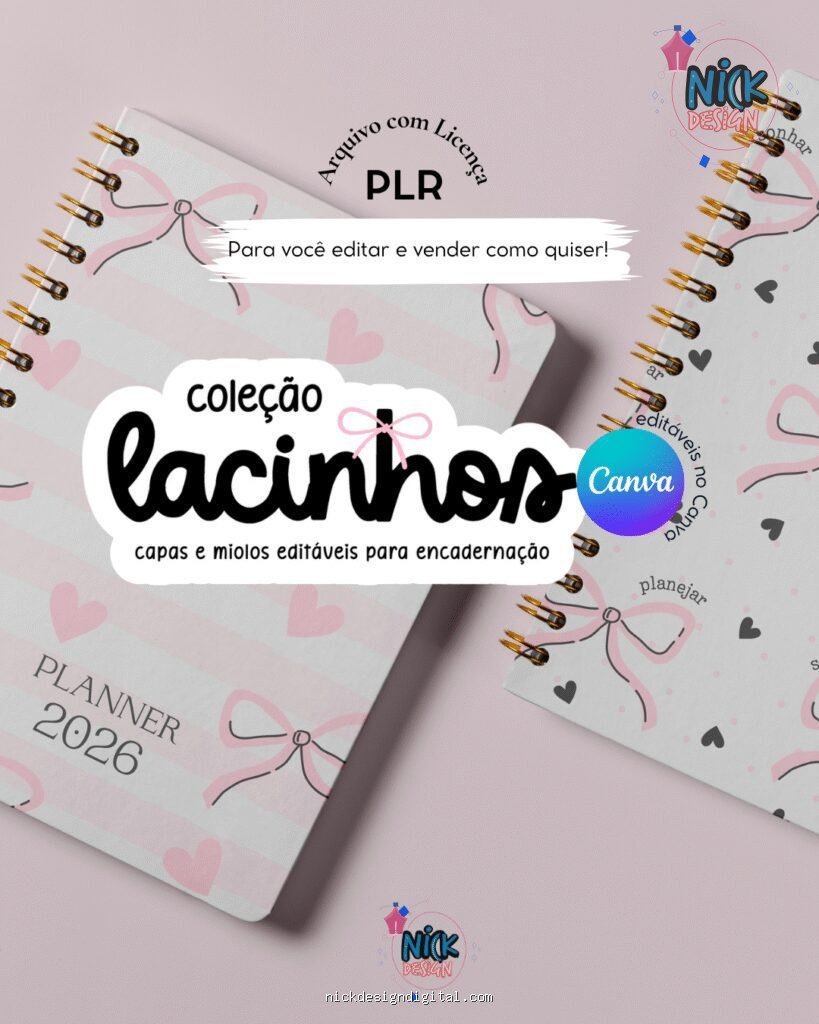 Planner Lacinhos - Editável no CANVA