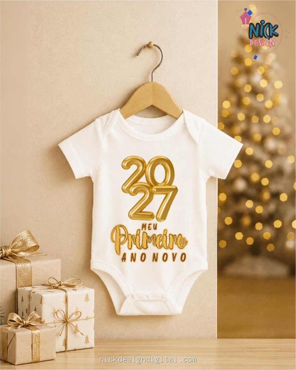 Ano Novo 2027 V5 - Artes Body Infantil - Imagem 5