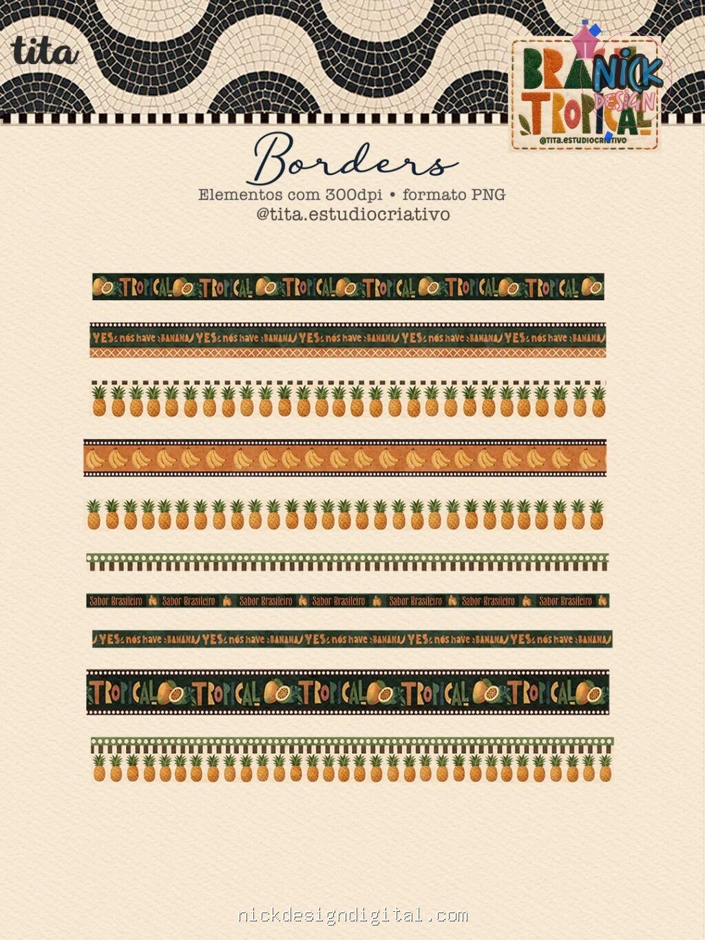 Brasil Tropical - Combão Ilustrações + Papéis (Tita) - Imagem 12