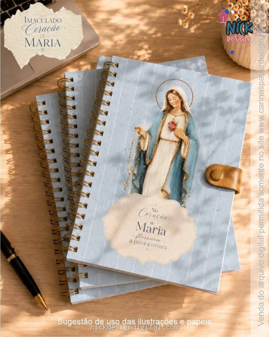 Ilustrações Imaculado Coração de Maria 2 - Imagem 7