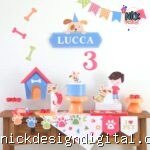 Cesta/Mesa Posta - Festa Cachorrinho Menino