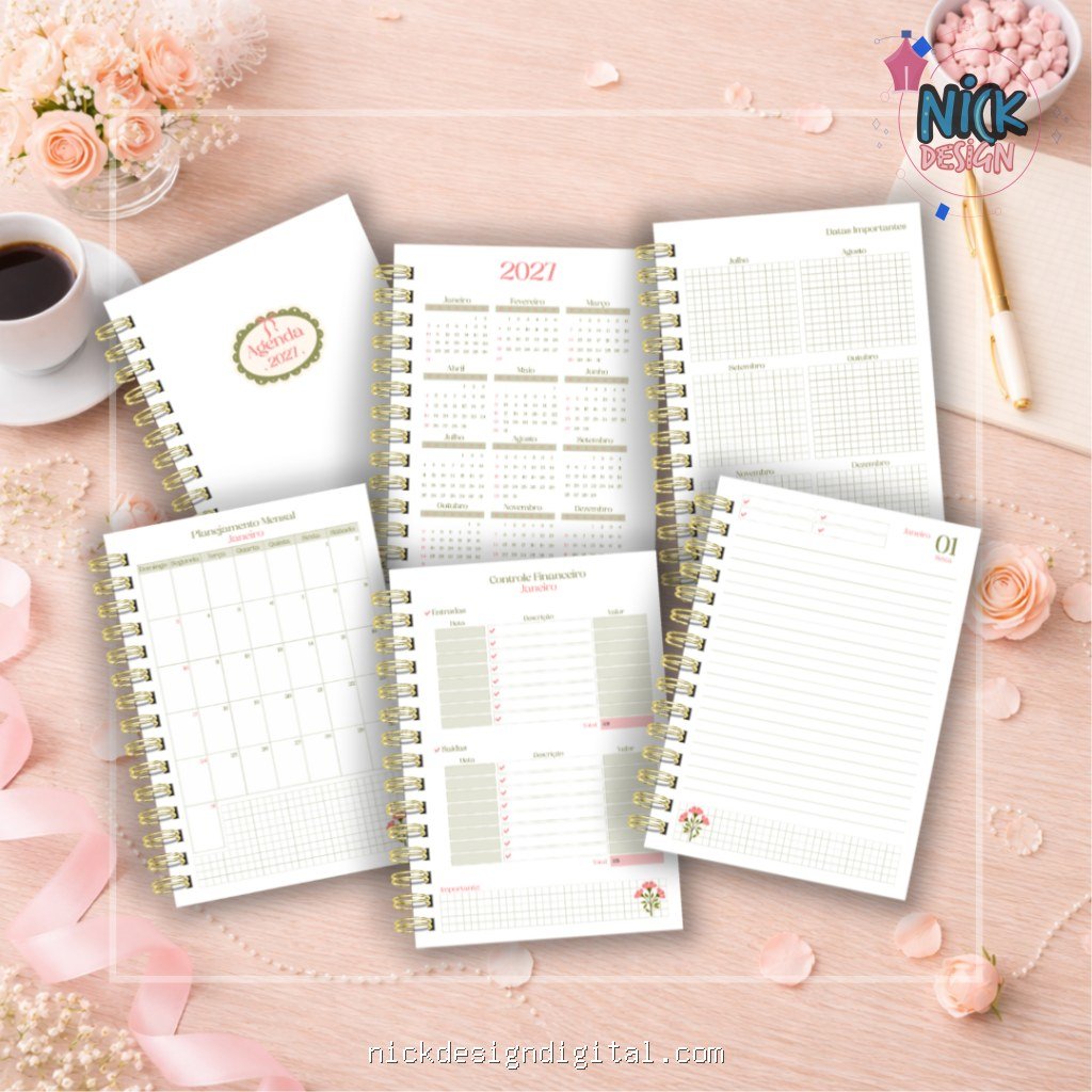 Combo Agendas 2027 – Laços e Flores - Imagem 10