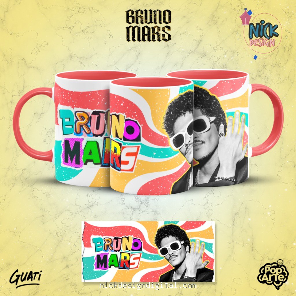 Bruno Mars - Artes para Canecas - Imagem 9