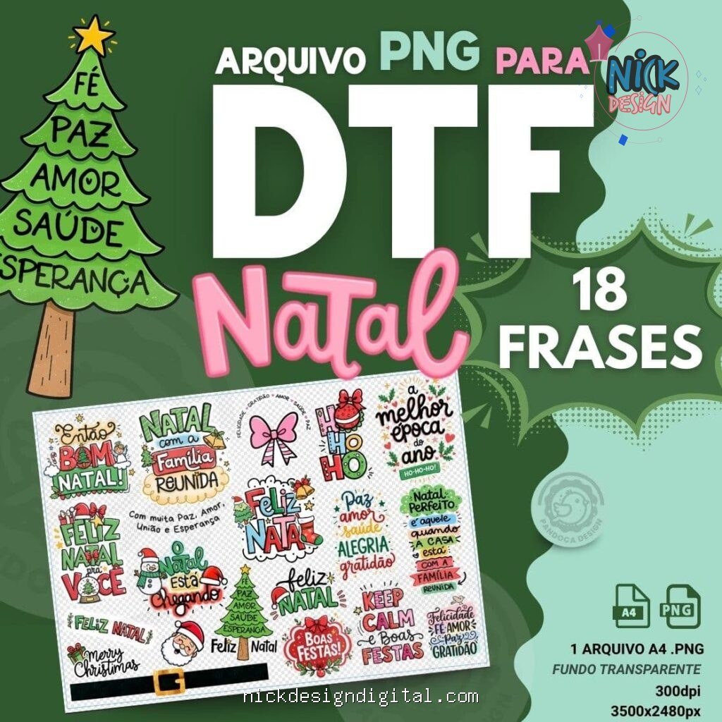 Arquivo para DTF (parte2) Frases - Natal 2025 (Pandoca)