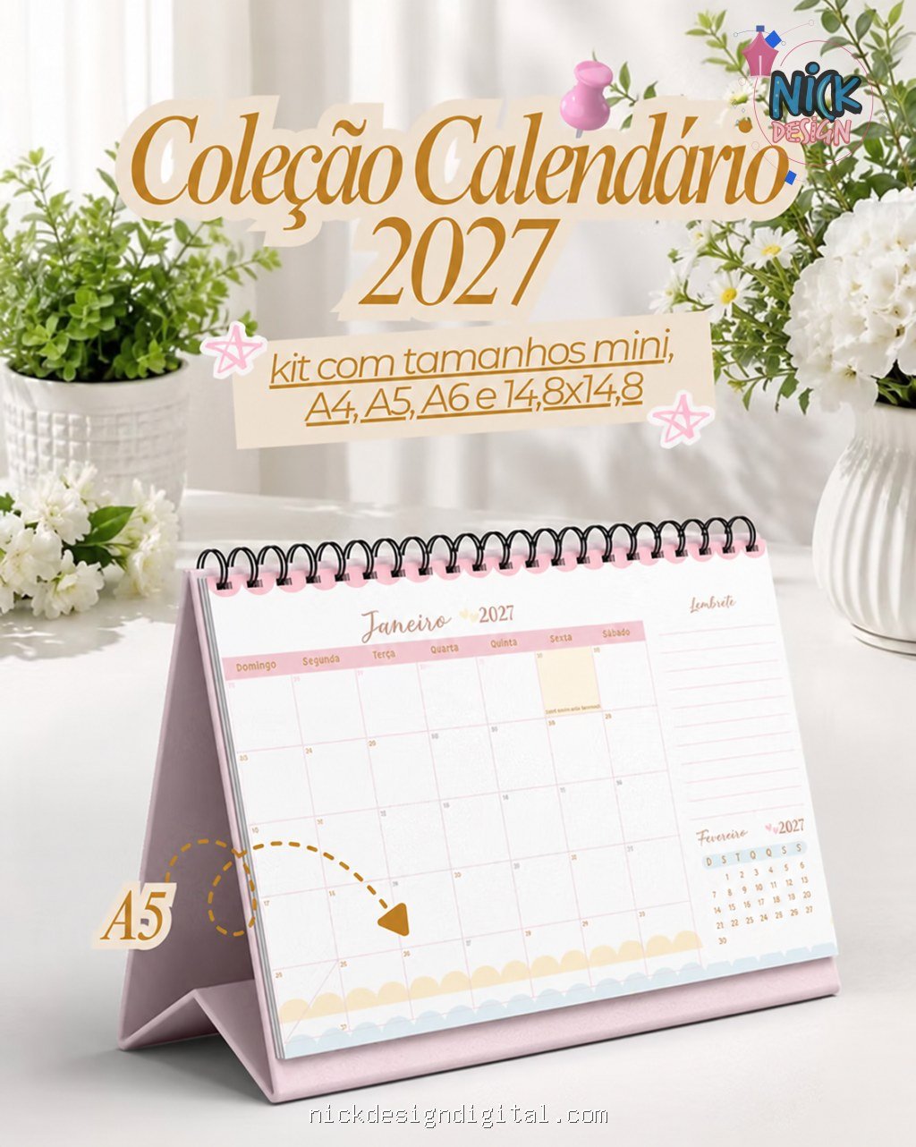 Coleção Calendário 2027 - Algodão Doce - Imagem 3