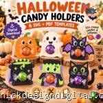Porta Pirulito de Halloween
