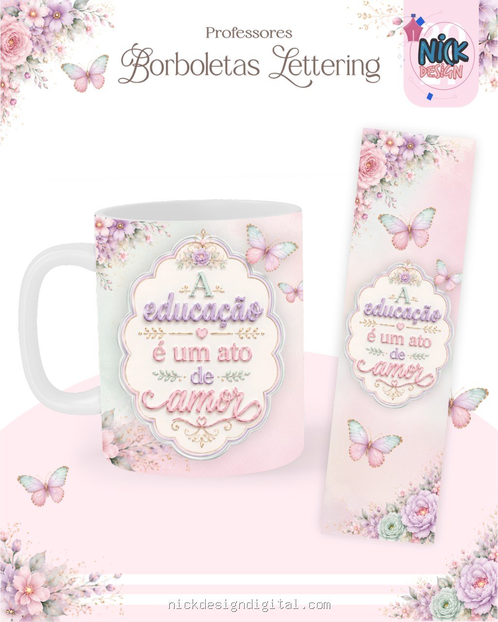 Borboletas Lettering 2027 - Professores - Imagem 3