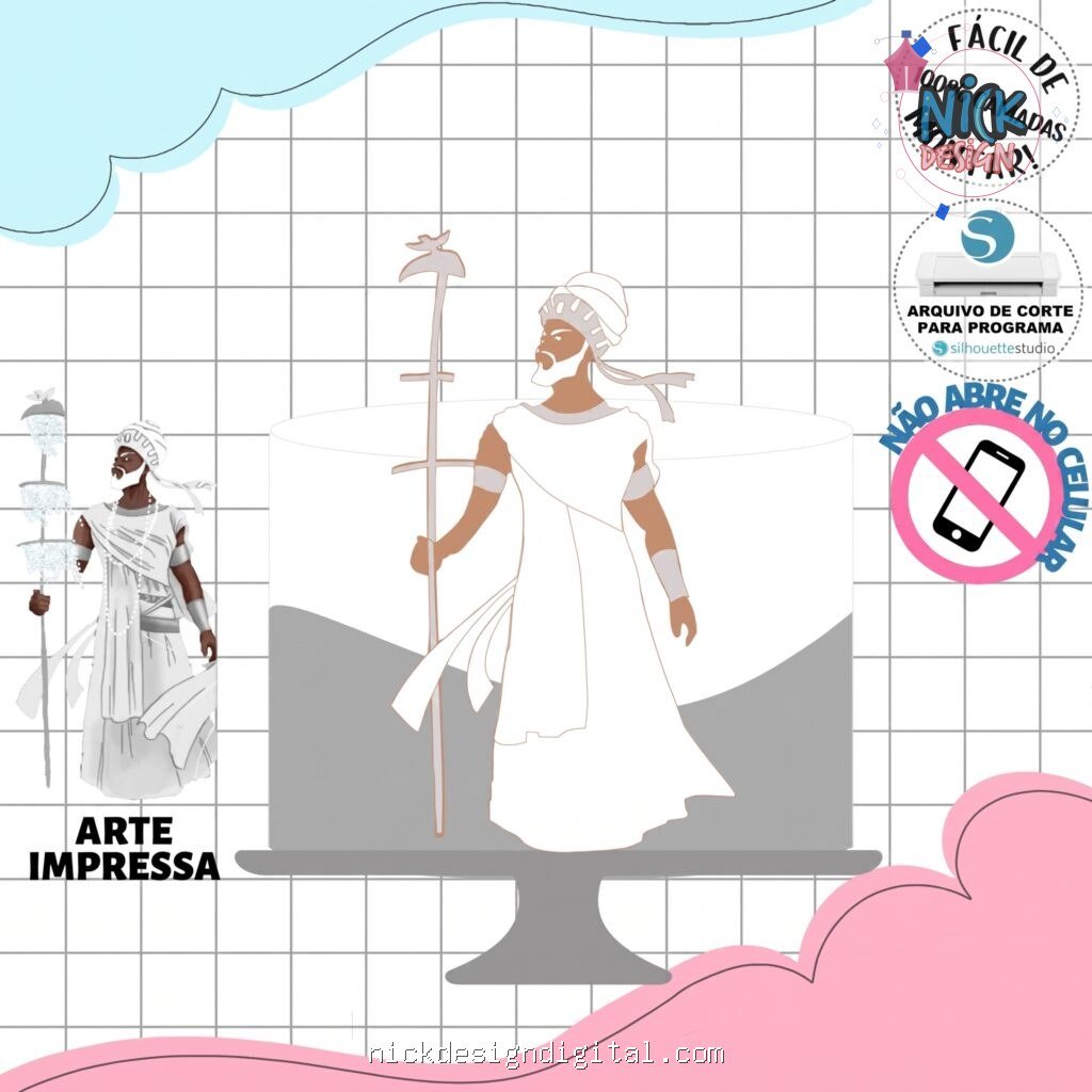 Orixá Oxalá - Topo de Bolo - Imagem 1