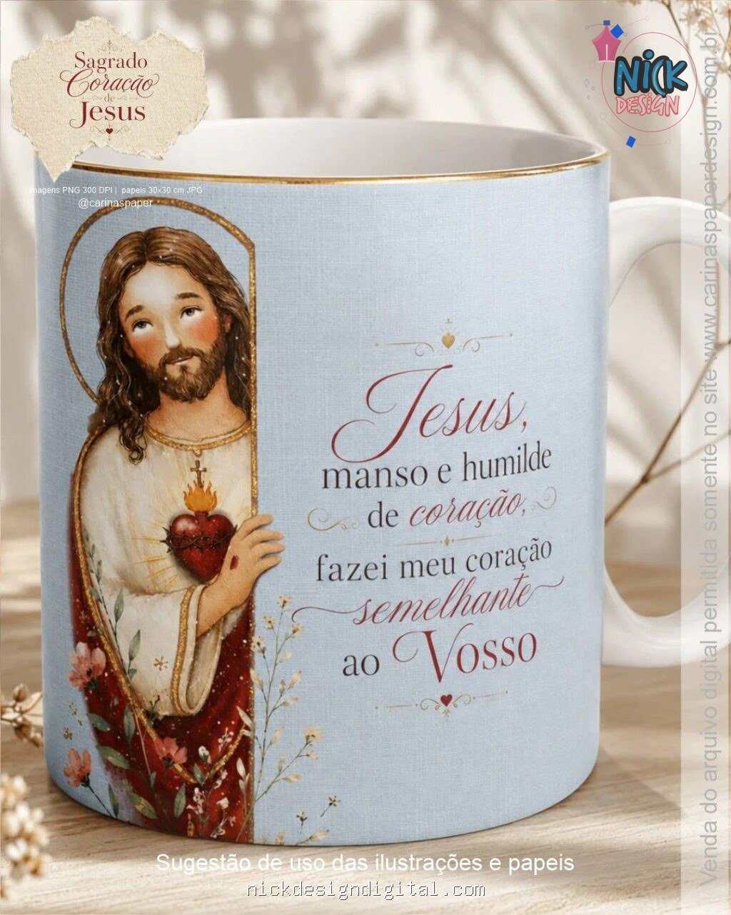 Ilustrações Sagrado Coração de Jesus 2 - Imagem 7