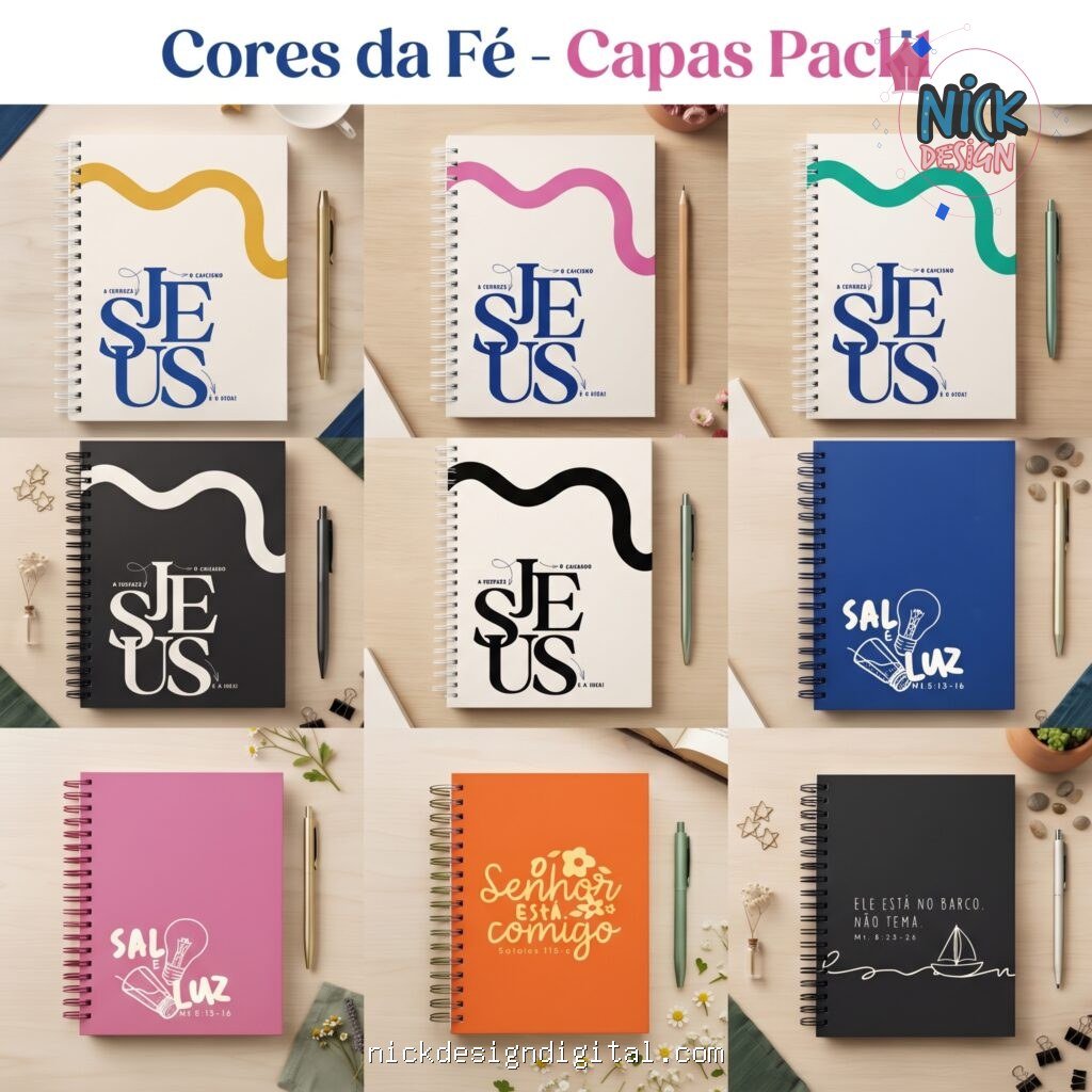 Cores da Fé - Capas A5 - Pack 1 - Imagem 1