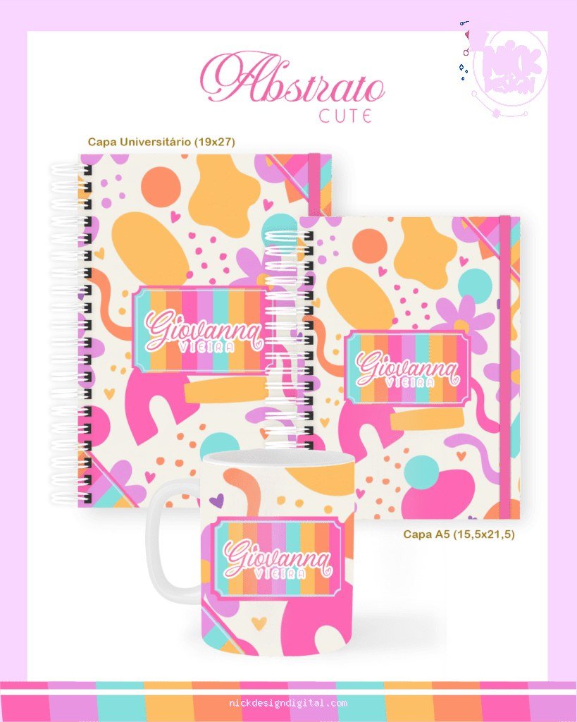 Abstrato Cute - Escolar Teen Adulto (Pamella)
