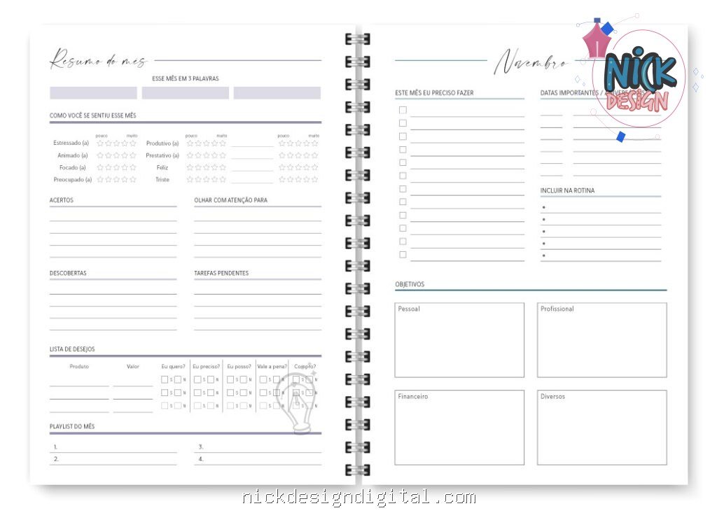 Miolo Planner Joy 2027 (Trilha de Papel) - Imagem 12