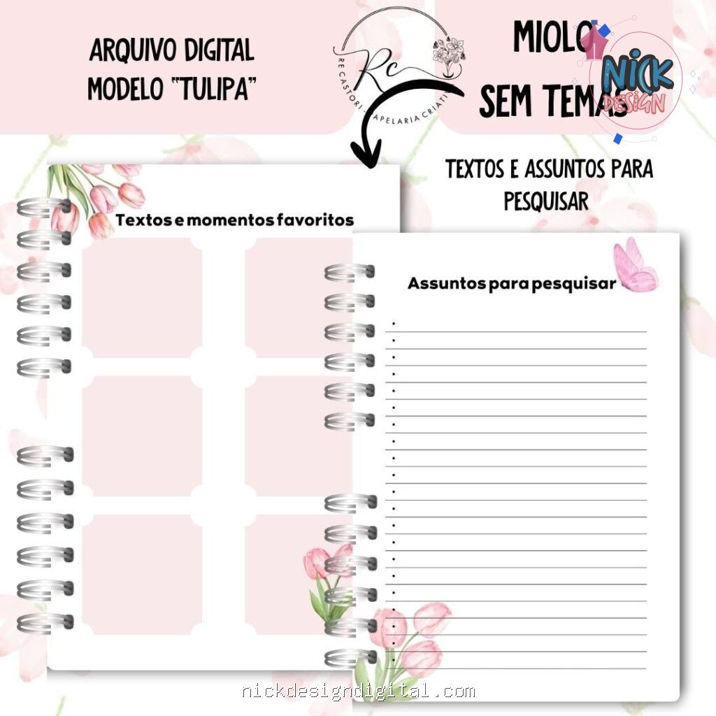 Caderno Assembleia de Circuito 2025/2026 – FLORAL ROSA S/TEMA (Re Castori) - Imagem 8