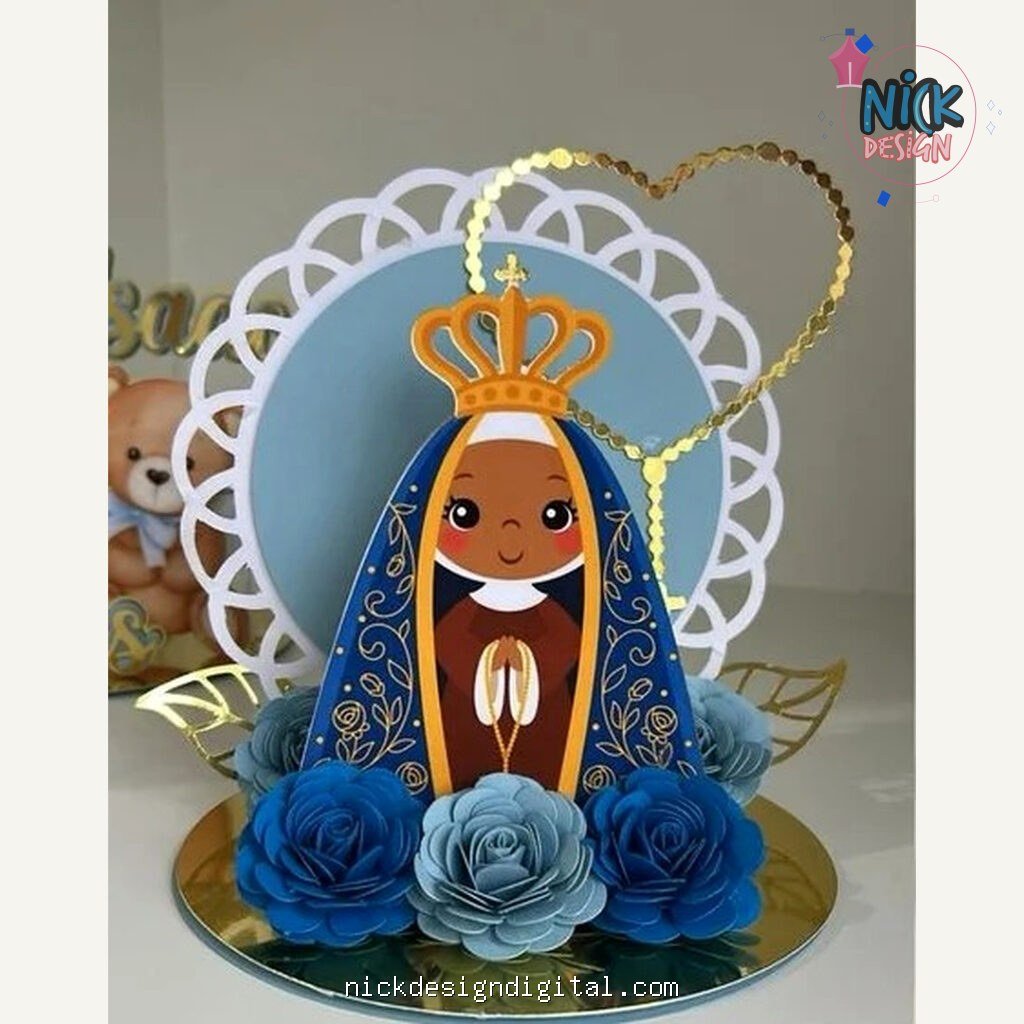 Nossa Senhora de Aparecida - Topo de Bolo Cenário - Imagem 1