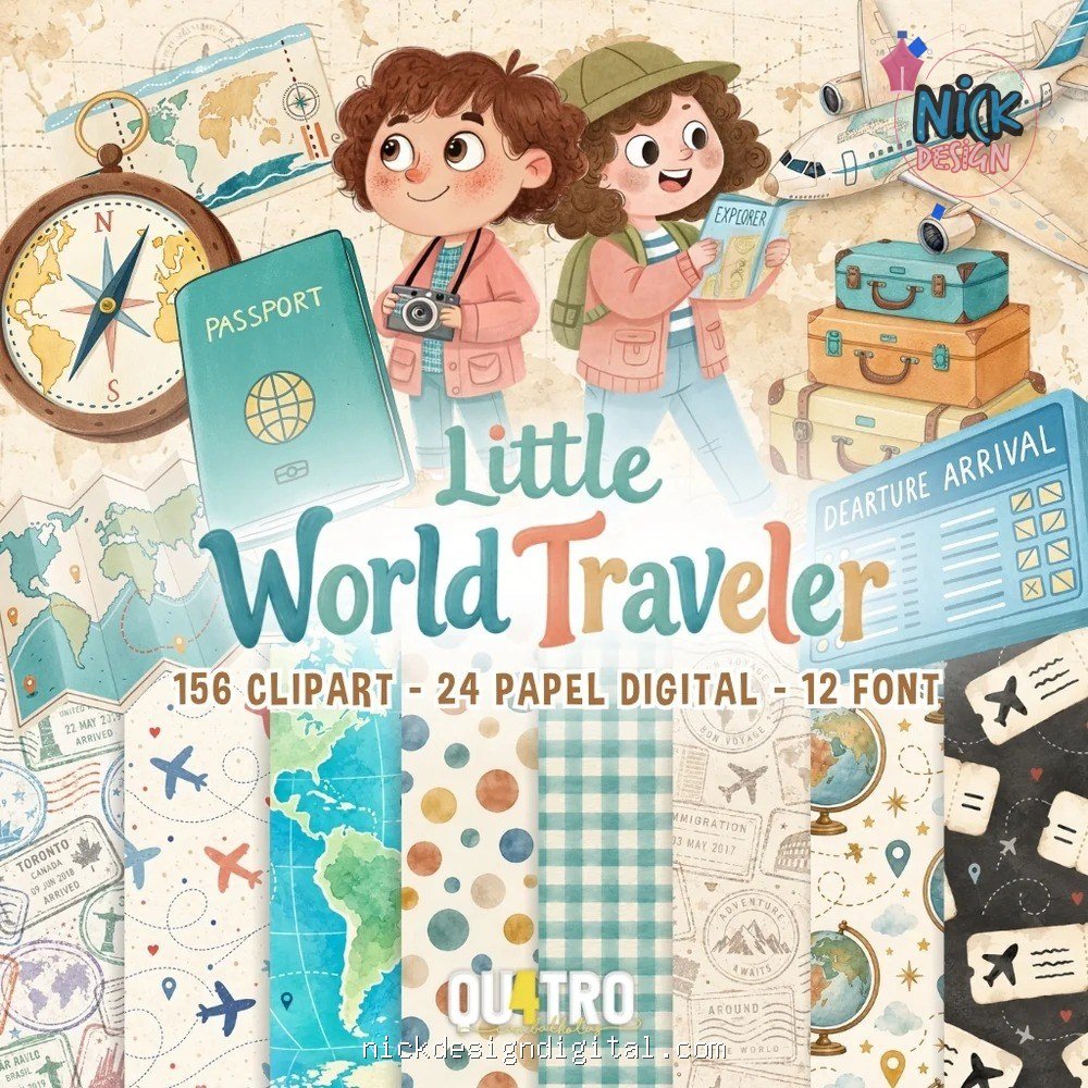 Little World Traveler • Viagem - Kit Digital - Imagem 1