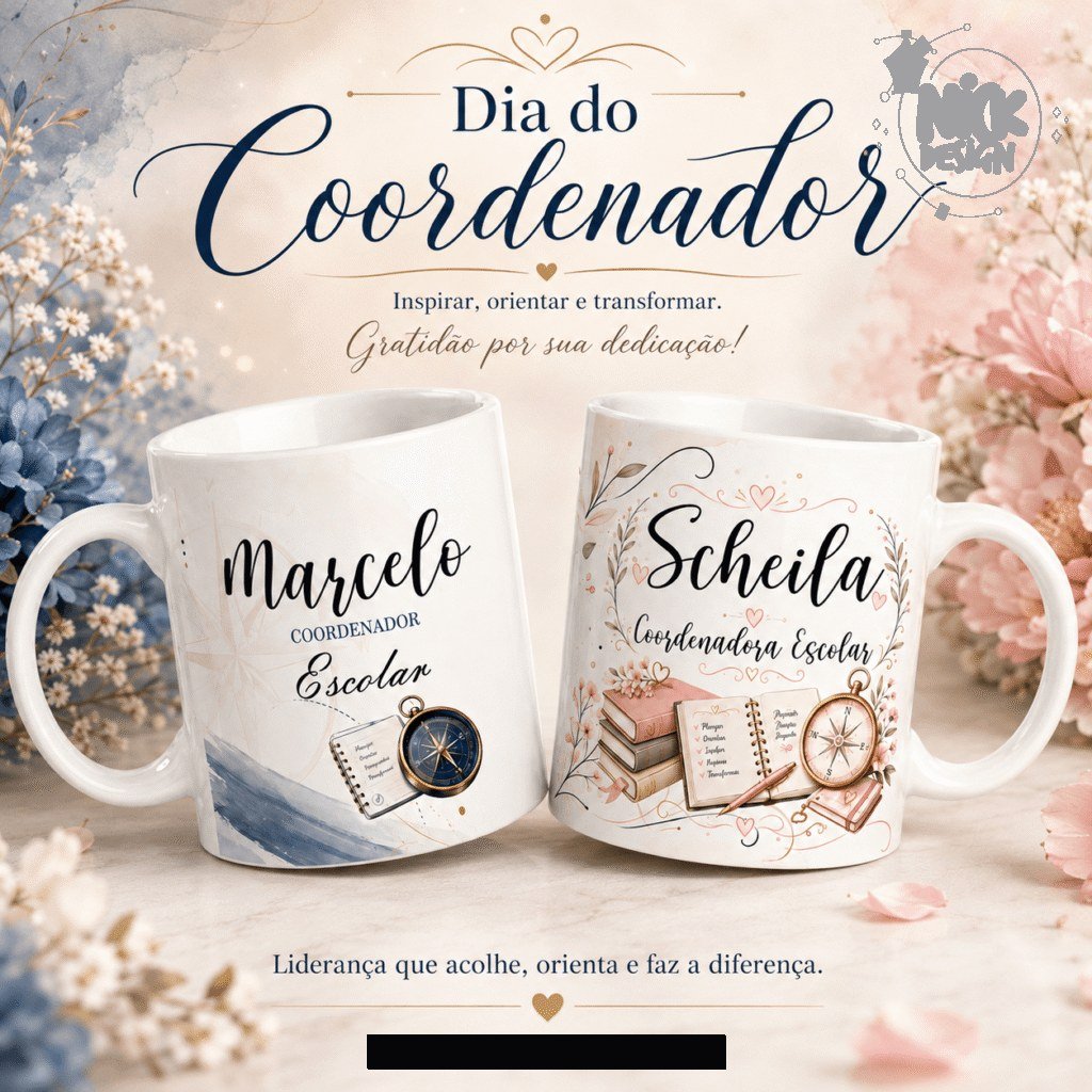 Coordenadores - 2 Artes Avulsa Caneca - Imagem 1