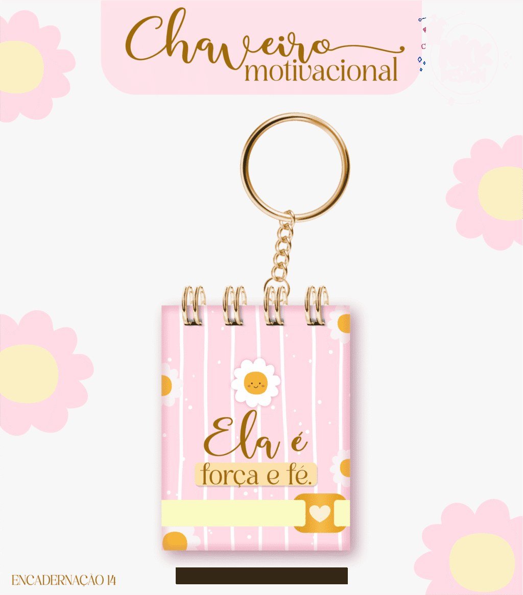 Chaveiro Motivacional Feminino (Lina) - Imagem 2