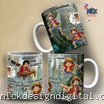 One Piece Luffy Skypea - Arte Avulsa Caneca