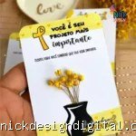Cartão com flores - Setembro Amarelo