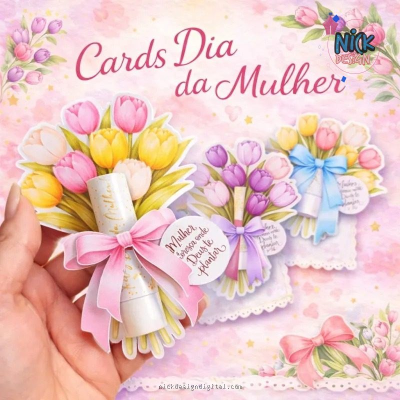 Cards Tulipas - Dia da Mulher