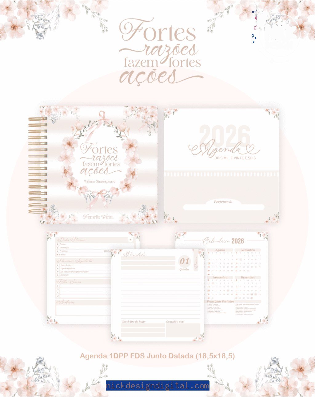 Lettering Clean - Agendas | Planners 2026 (Pamella) - Imagem 3