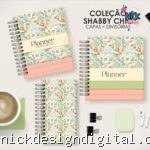 Kit Shabby Chic - Capas + Divisórias (Moldes da Lê)