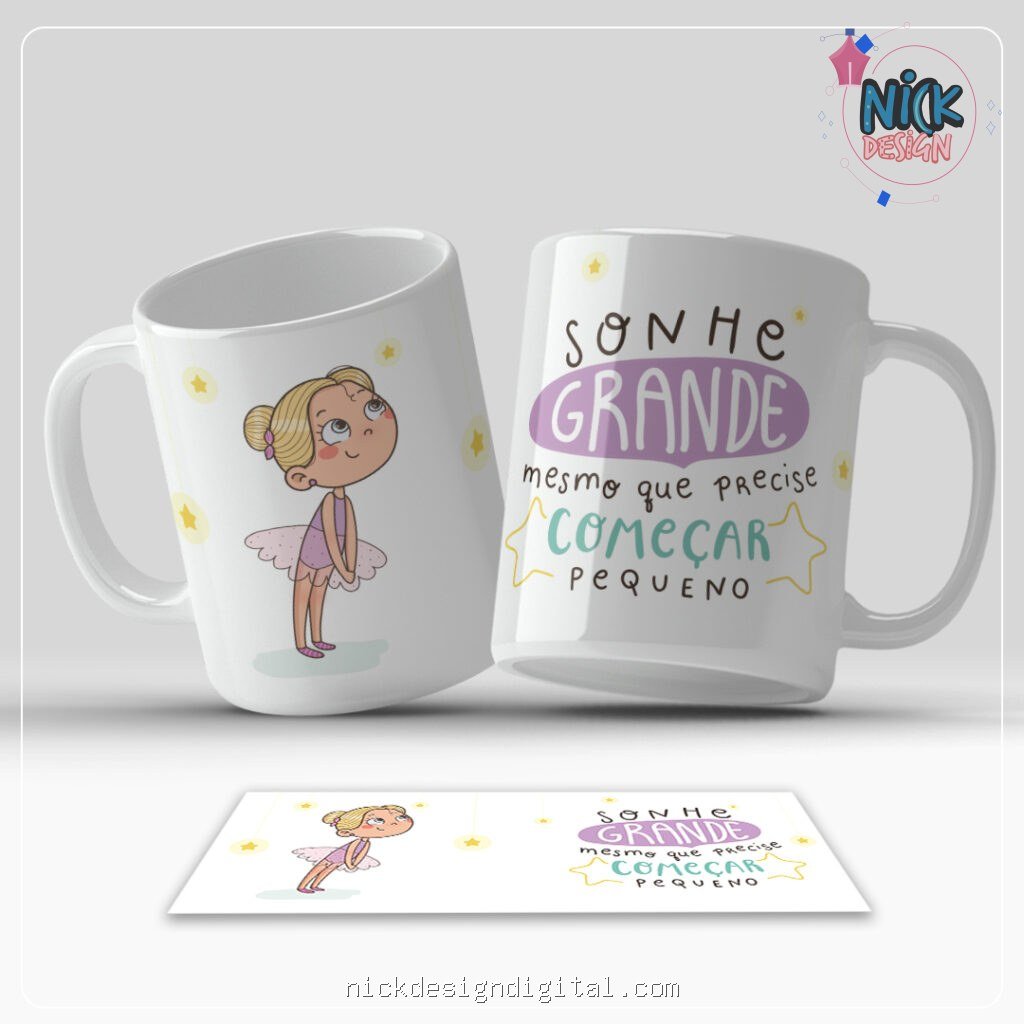 Frases Motivacionais ilustrado - Artes Canecas - Imagem 1