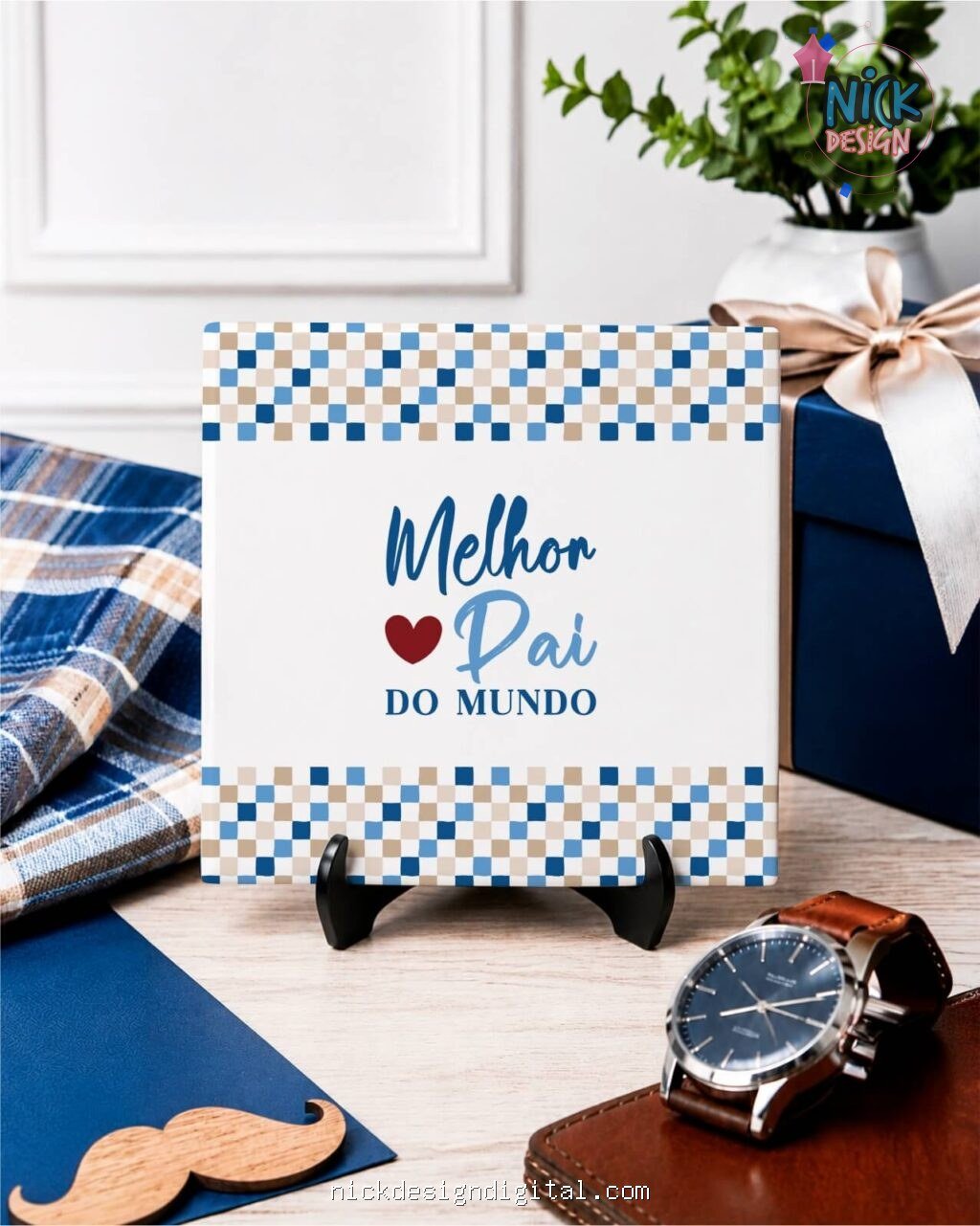 Dia dos Pais V6 SEM FOTO - Artes para Azulejos - Imagem 1