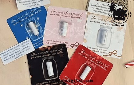 Card e pílula: Frases motivacionais e versículos - Natal 2025