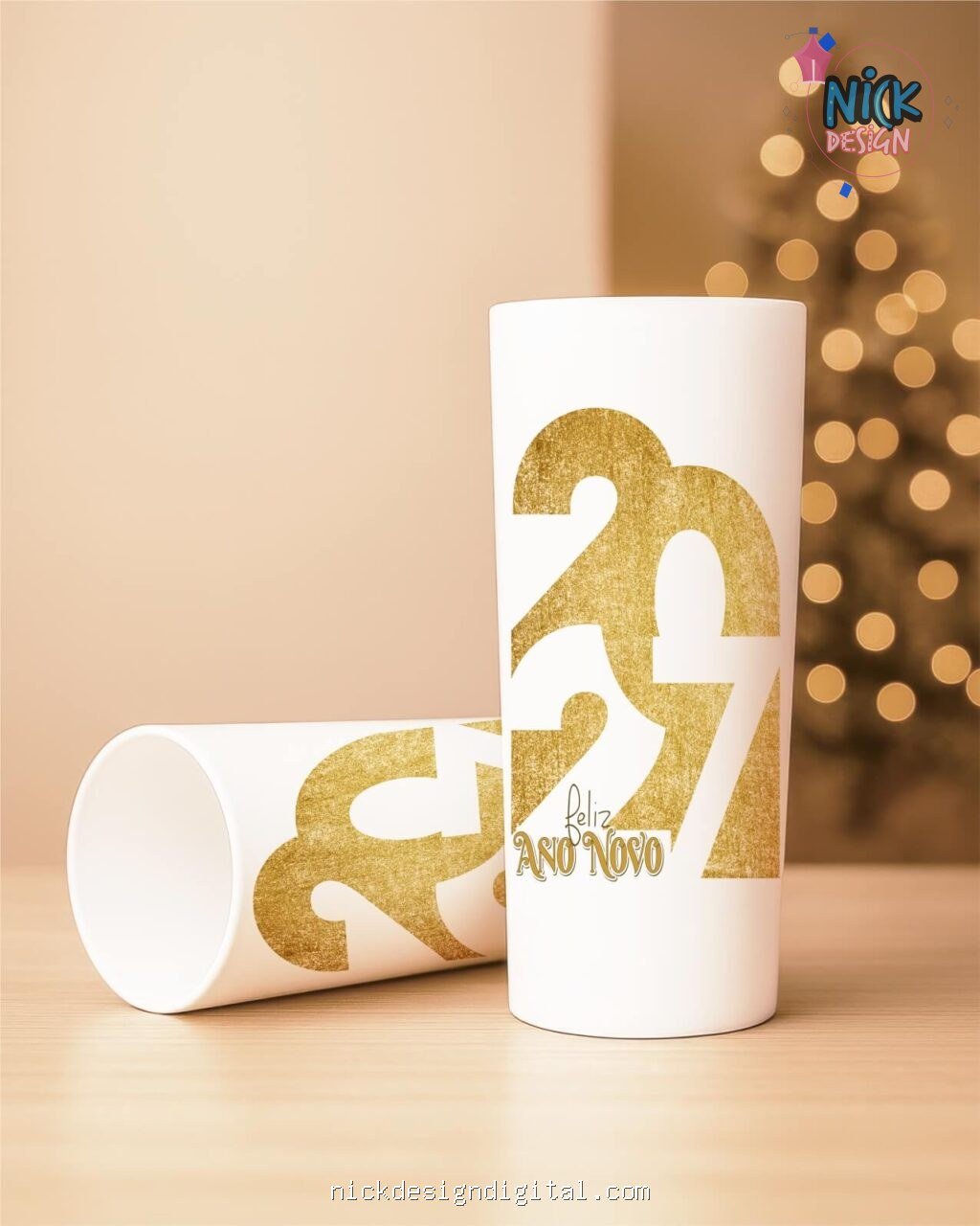 Ano Novo 2027 V5 - Artes Copo Long Drink - Imagem 1