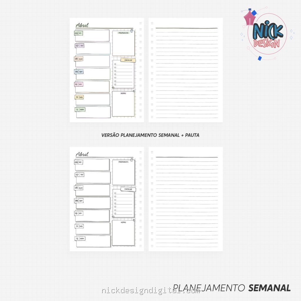 SUPER COMBO Planner Slim para Colorir 2026 (Nilmara) - Imagem 7