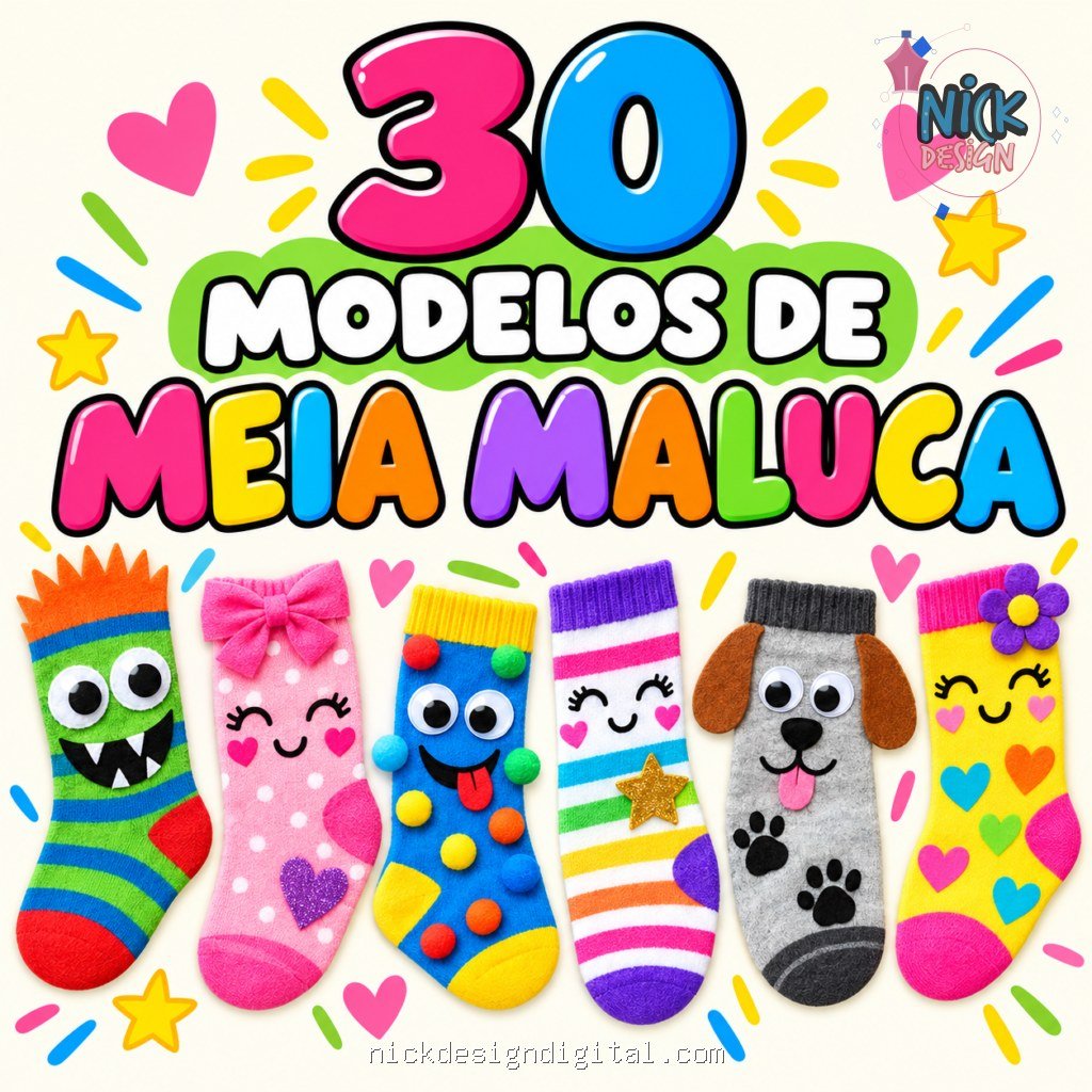 Meia Maluca - 30 Modelos - Imagem 1