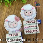 Kit Card Bis Ovelhinha - Páscoa Cristã