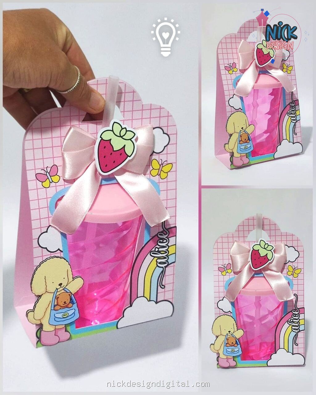 Caixa Copo Twister Menina 400ml - Dia das Crianças - Imagem 1