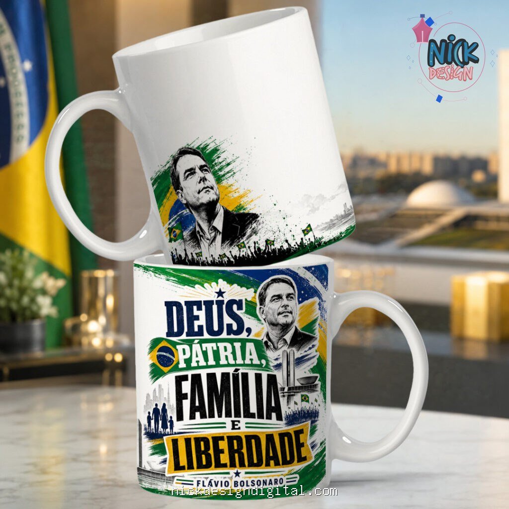 Política Flavio Bolsonaro - Artes Caneca - Imagem 6