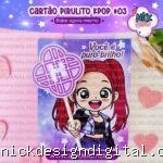 Cartão Pirulito KPOP #3 (Cabelinho Ruivo)