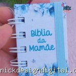 PDF Mini bíblia chaveiro - dia das mães - azul