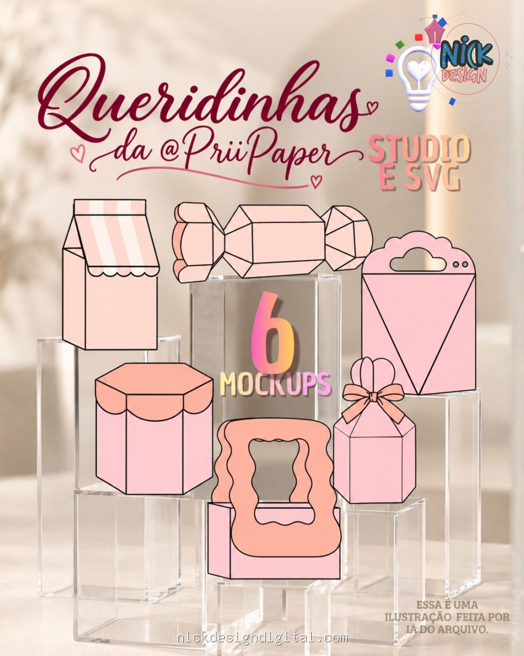 COMBO Caixas Queridinhas - Moldes Limpo - Imagem 1
