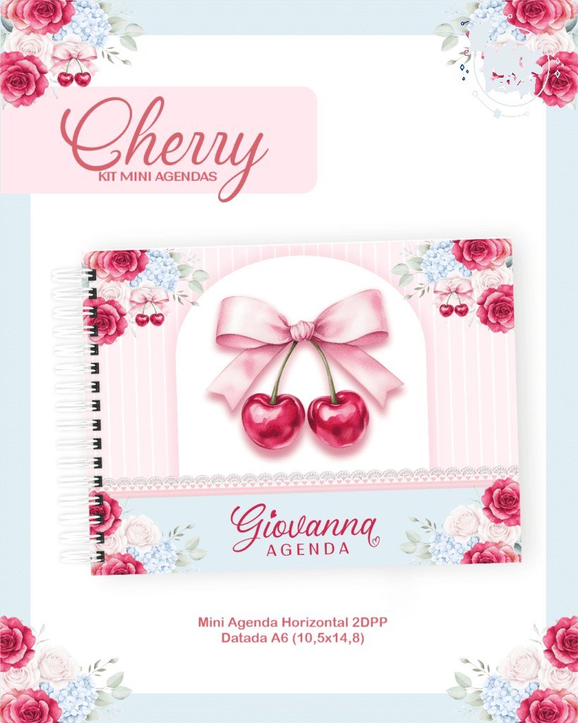Cherry - Mini Agendas Horizontais A6 - 2026 (Pamella)