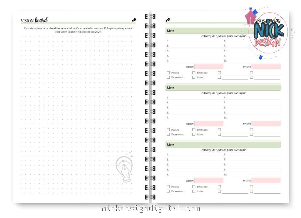Miolo Planner Spring Permanente (Trilha de Papel) - Imagem 4