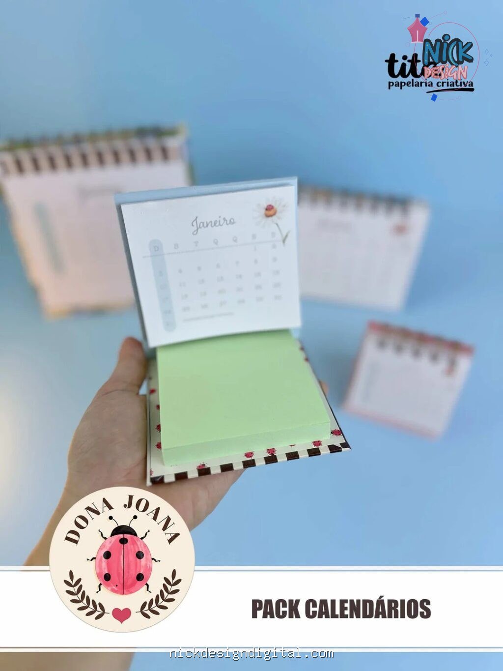 Dona Joana - Pack Calendários 2027 - português e español + Vídeo aula (Tita) - Imagem 7