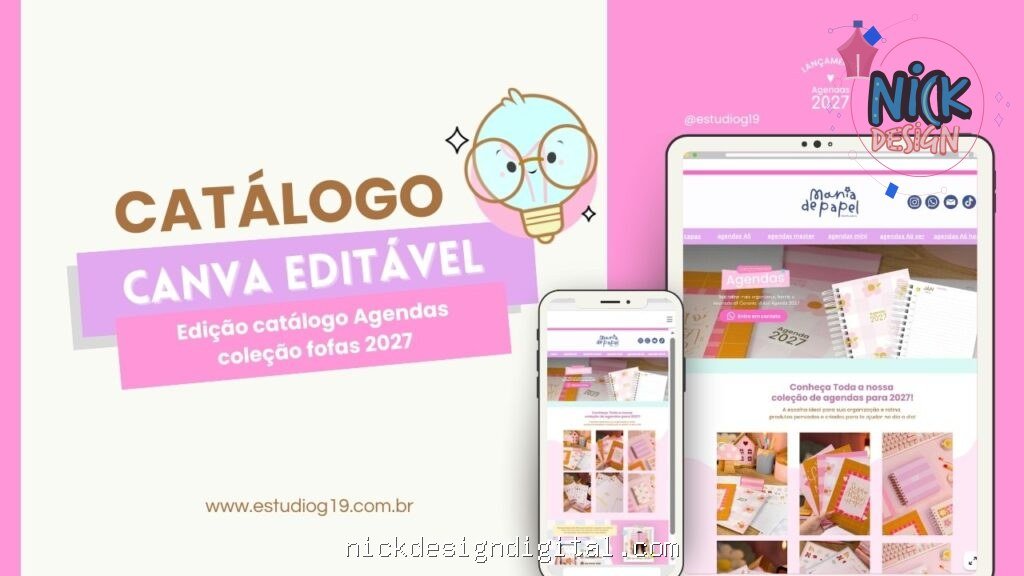 Catálogo Editável Canva Agendas 2027 (Estúdio G19) - Imagem 2