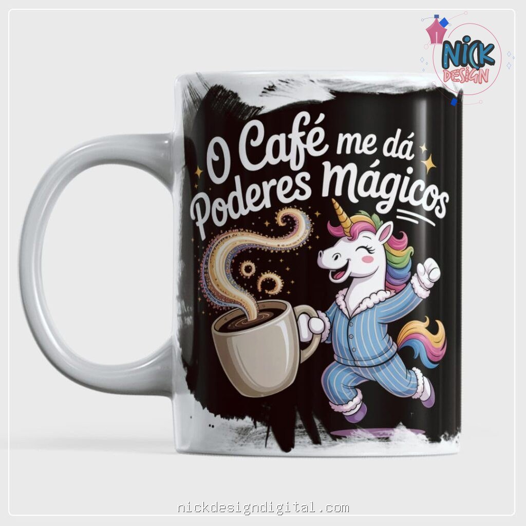 O Café me dá Poderes Mágicos - Arte Avulsa Caneca - Imagem 1