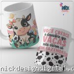 Você cresce e descobre que vacas não vivem em fazendas - Arte Avulsa Caneca