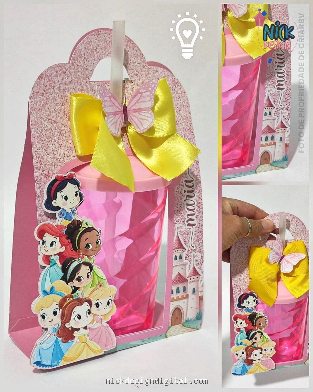 Caixa Copo Twister Princesas 400ml - Dia das Crianças - Imagem 1